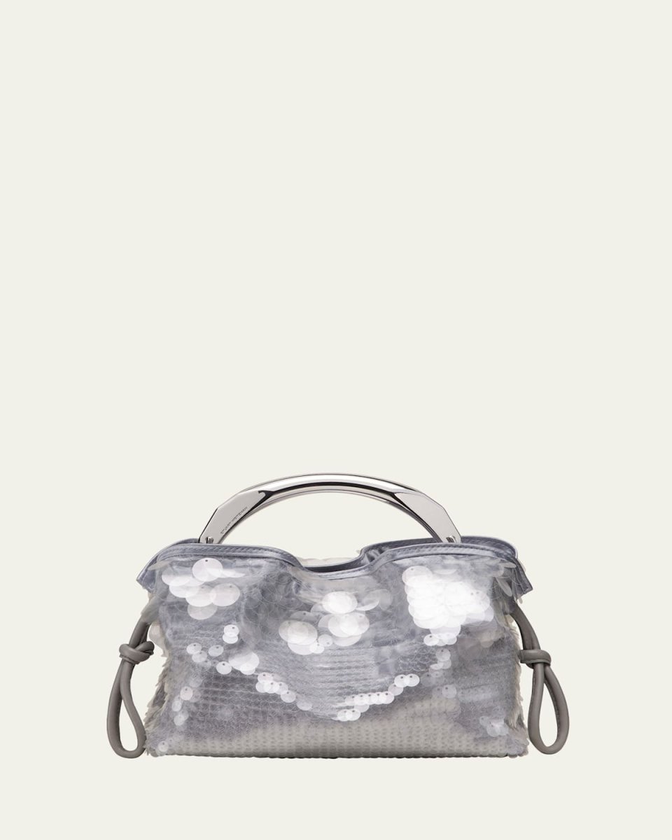 Mia Arc Mini Sequined Top-Handle Bag